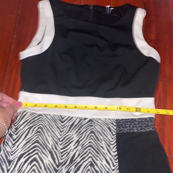 Black and white block and zebra print dress - Picture 2 of 4